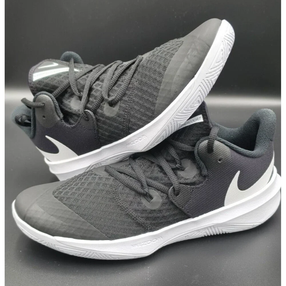 Nike Zoom HyperSpeed Court Black White Volleyball Shoes Men’s 8.5 Women’s 10